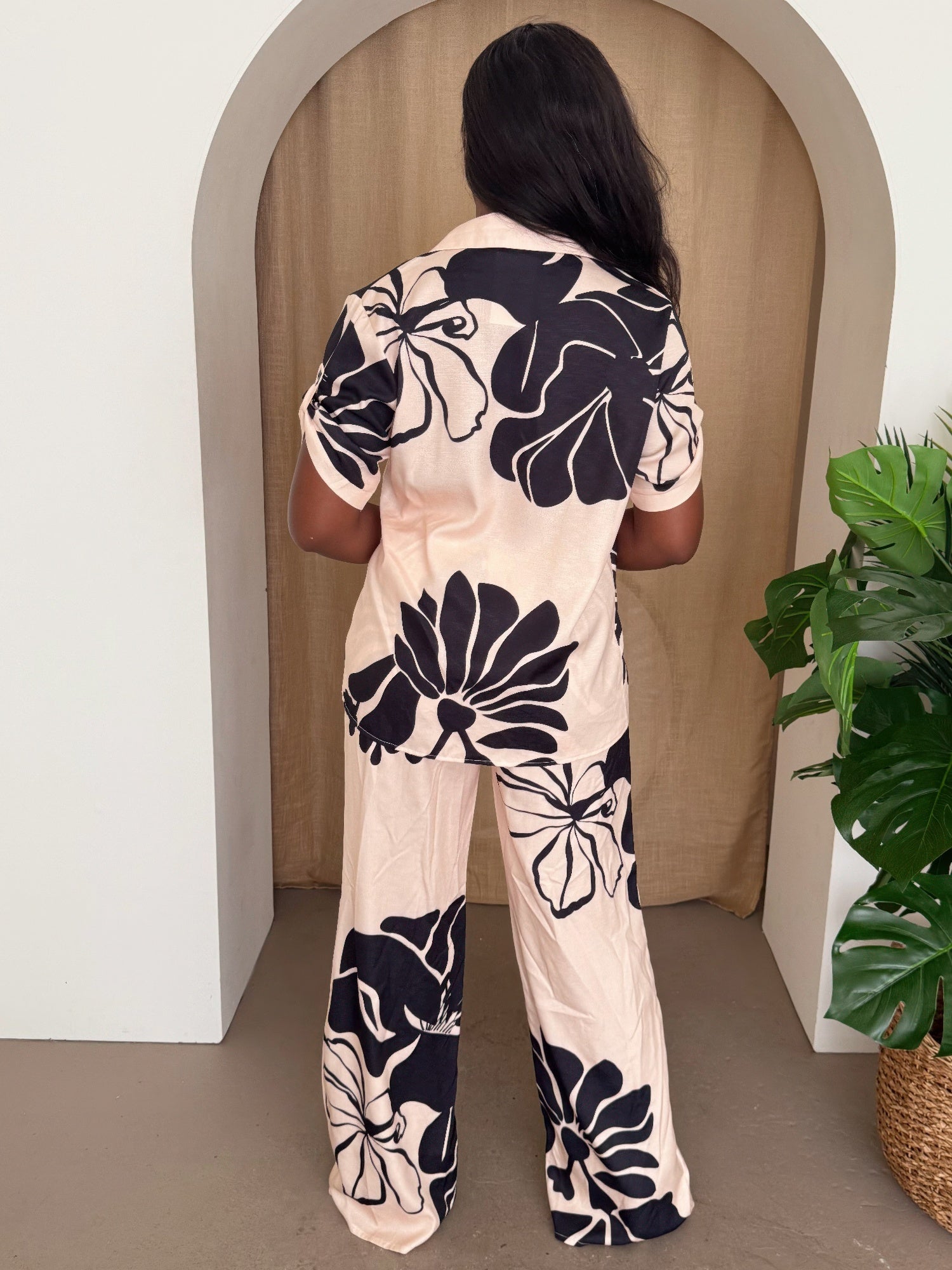 Noir Bloom Pants Set - Goddess Vibes