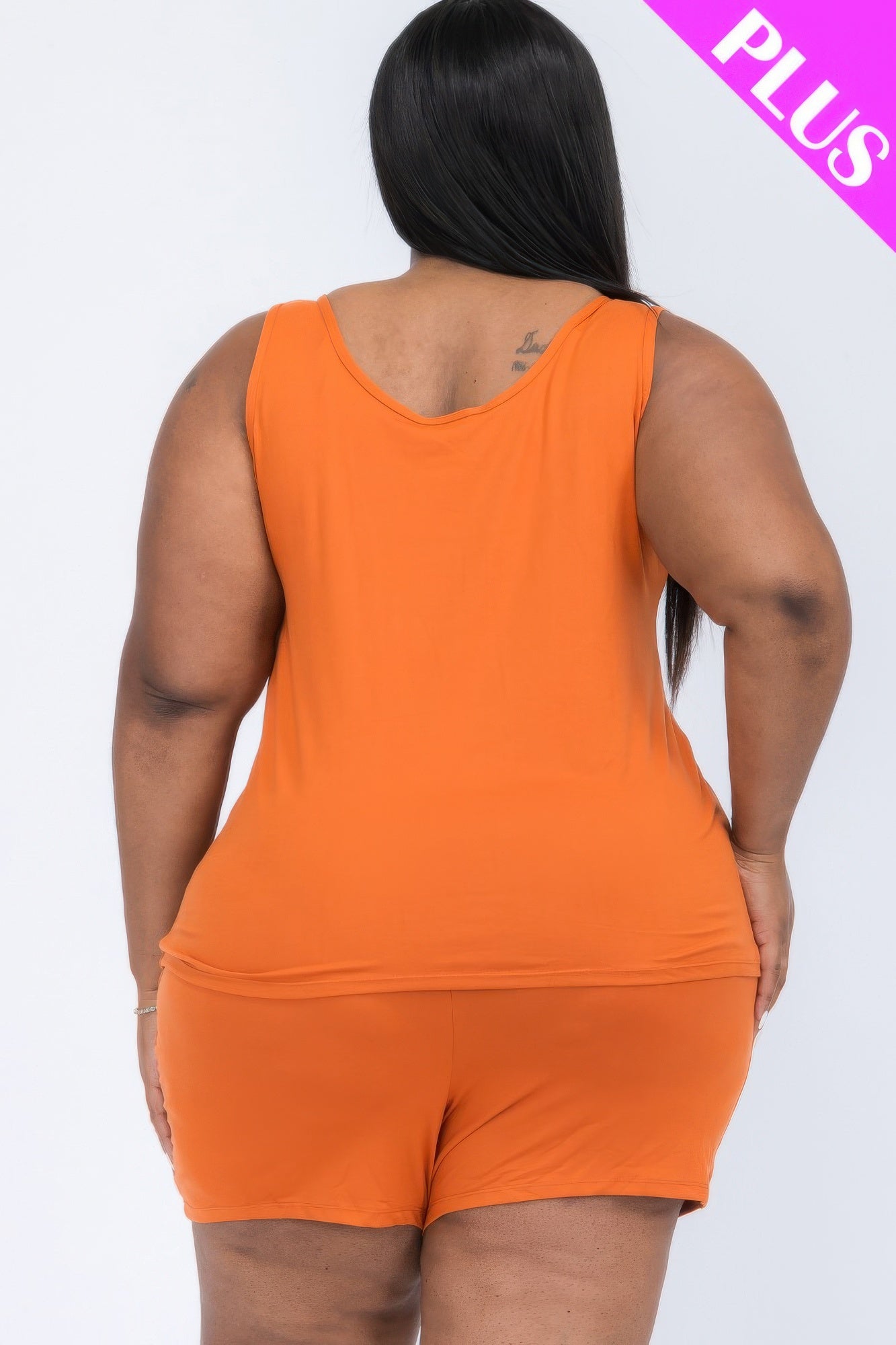 Plus Comfy Tank Top & Shorts Set - Goddess Vibes