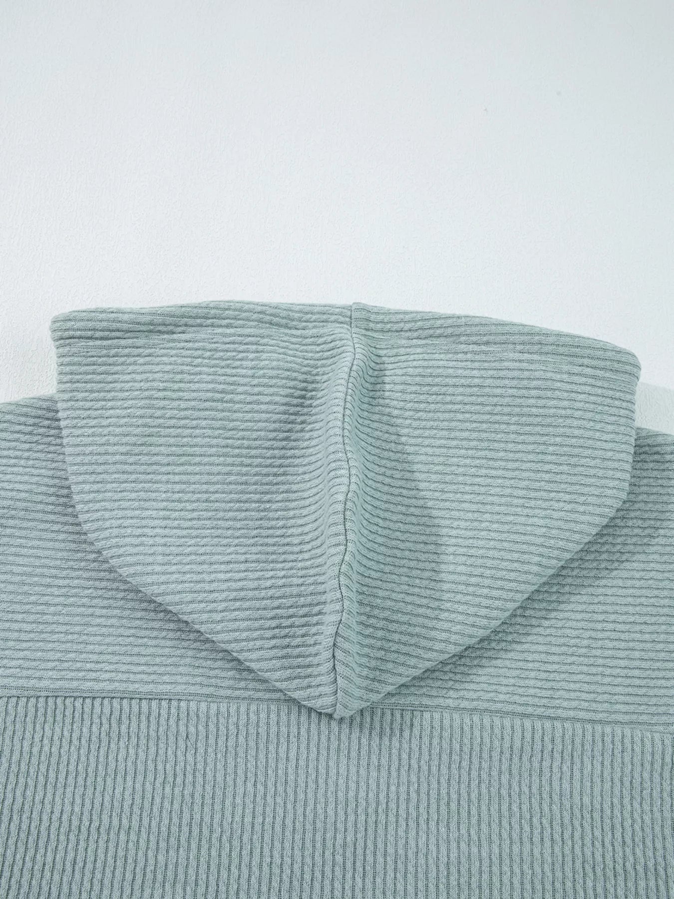 Ribbed Drop Shoulder Knit Hoodie - Goddess Vibes
