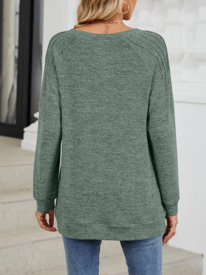 Round Neck Long Sleeve T-Shirt - Goddess Vibes