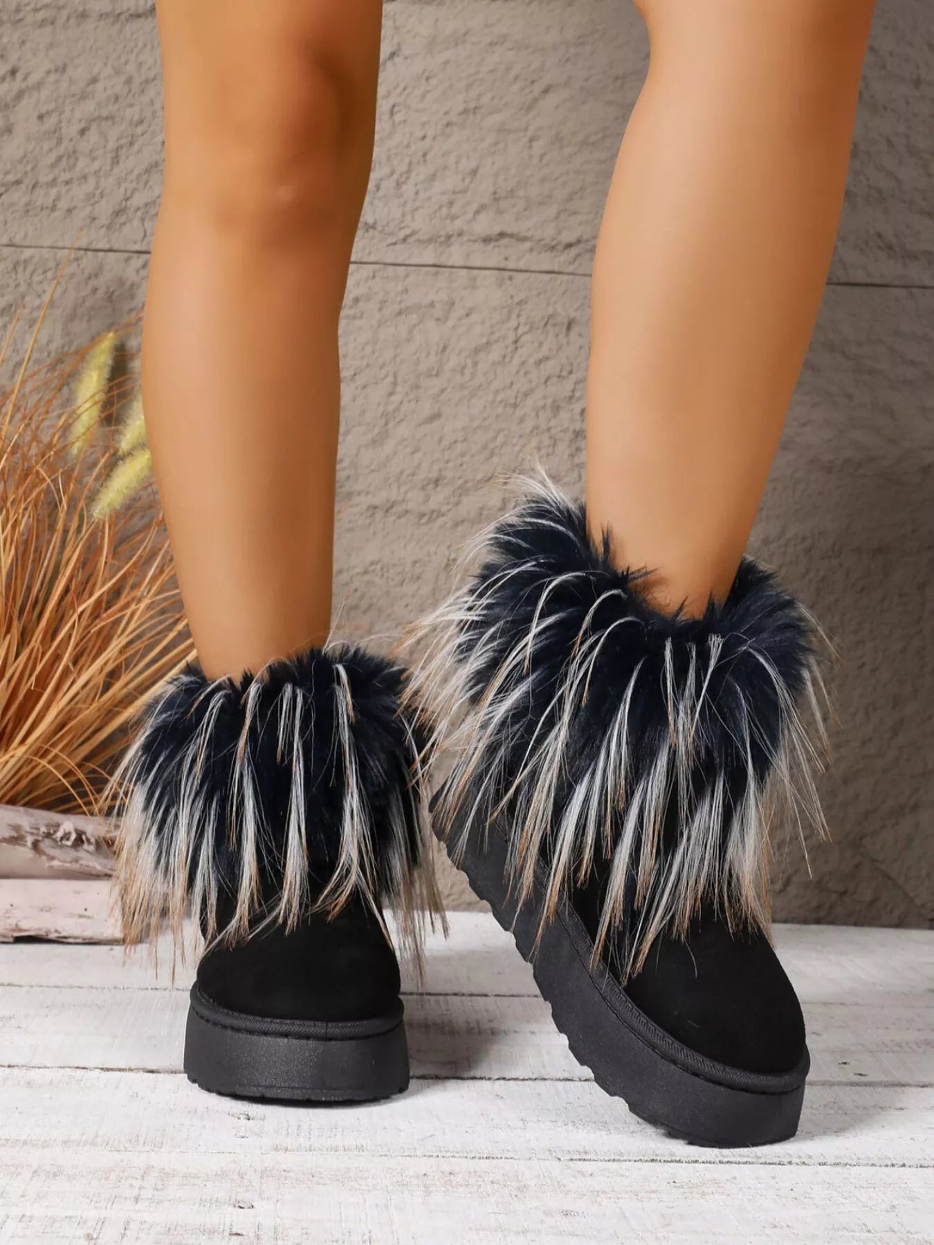 Round Toe Platform Boots - Goddess Vibes