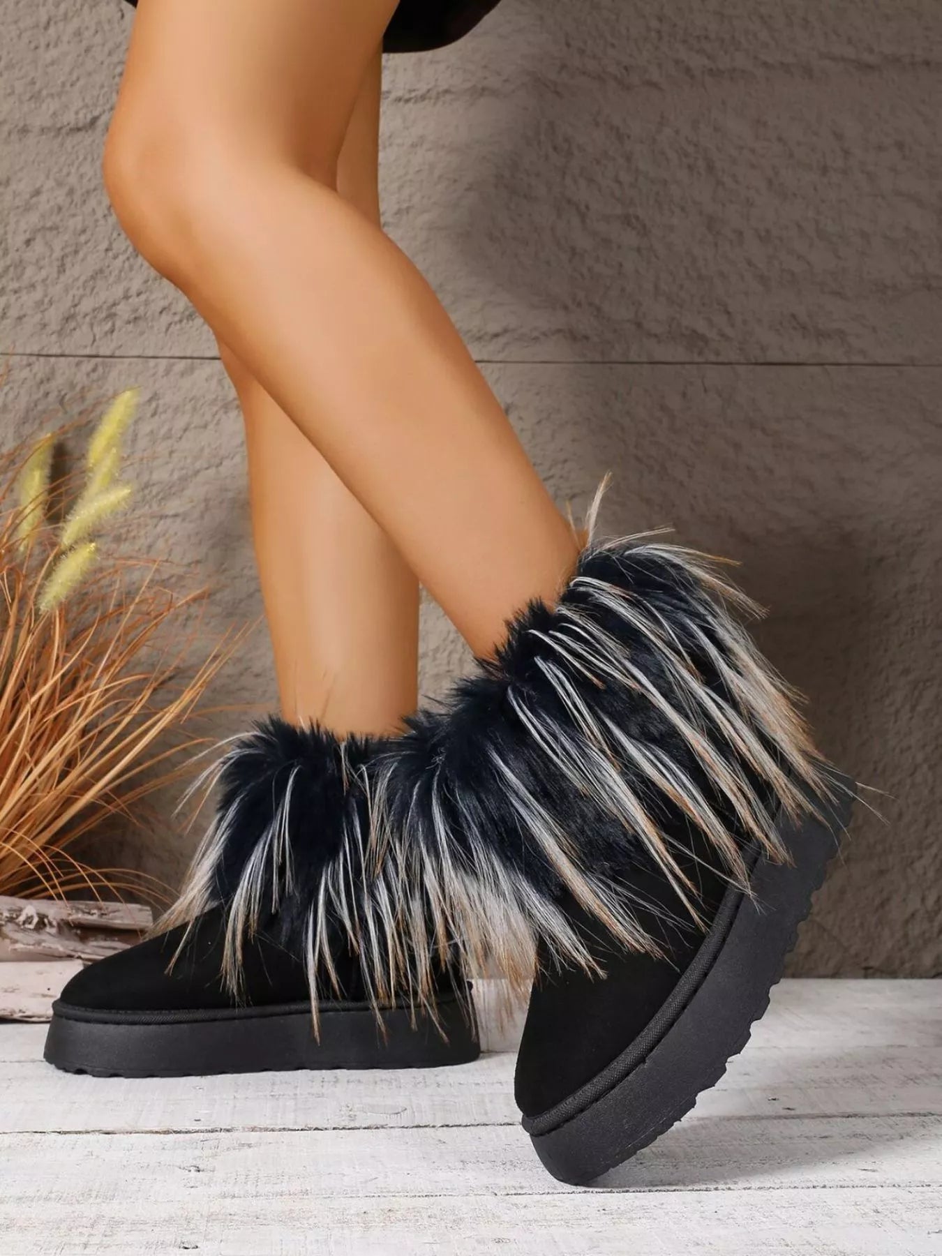 Round Toe Platform Boots - Goddess Vibes