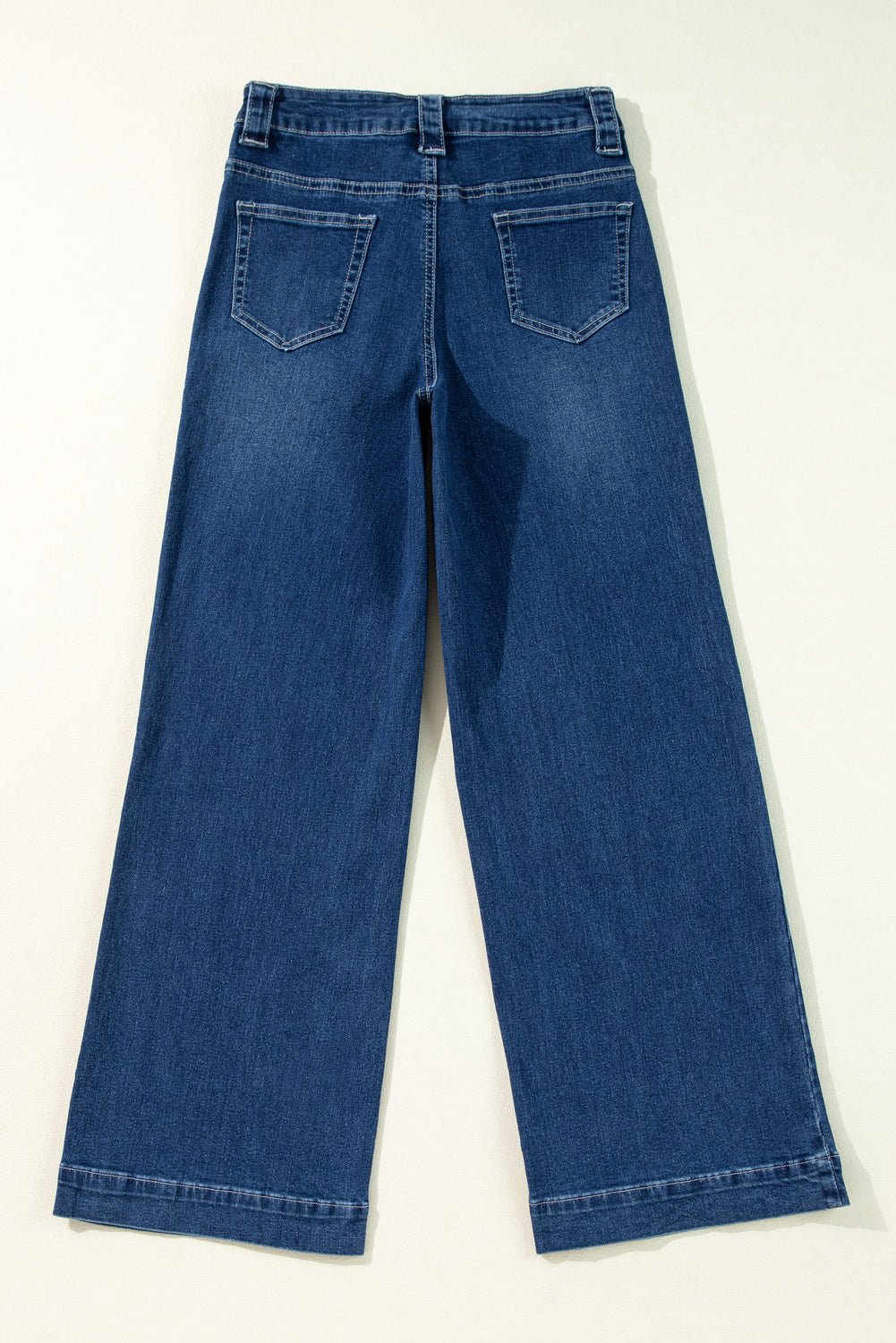 Sail Blue Wide Leg Pocketed High Waist Jeans - Goddess Vibes
