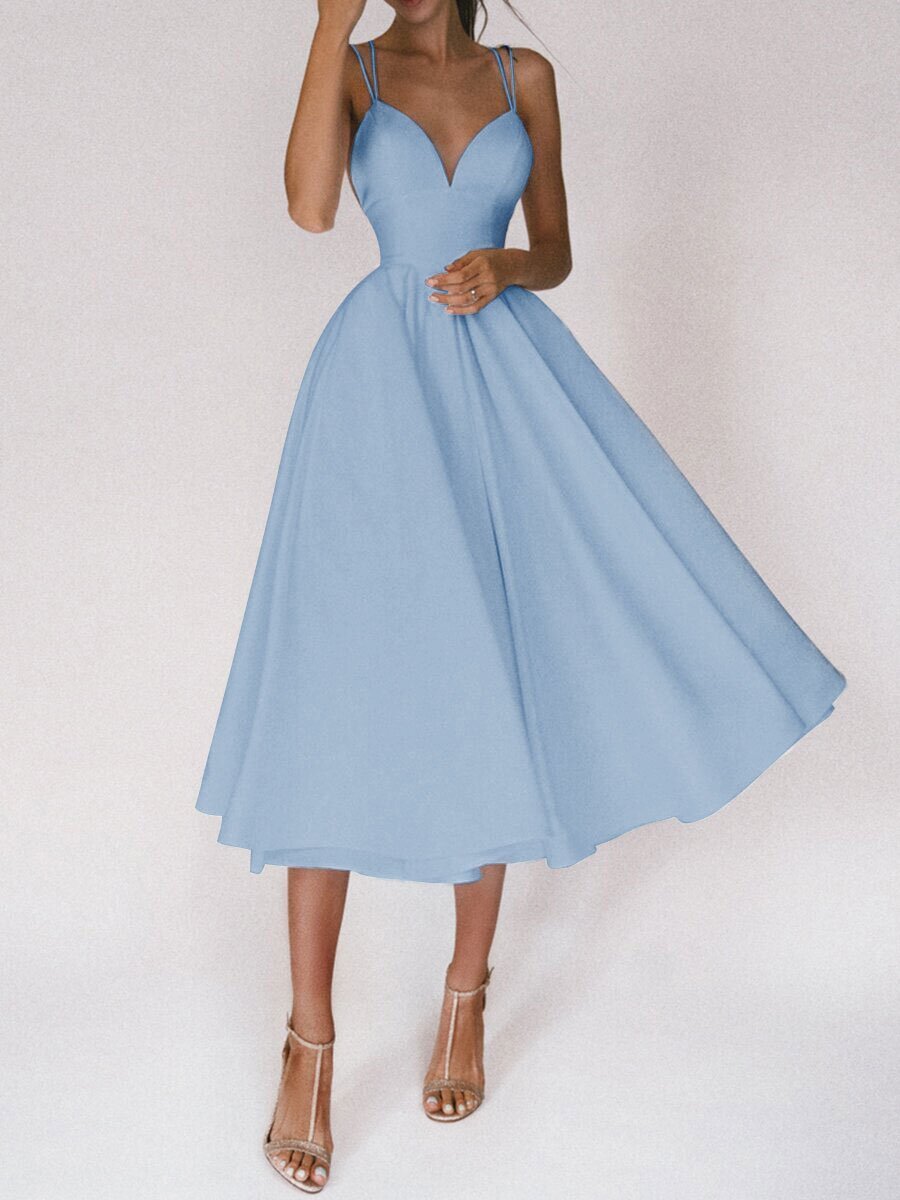 Sexy V - neck Suspender Dress Summer Fashion A - Line Long Dresses For Women - Goddess Vibes