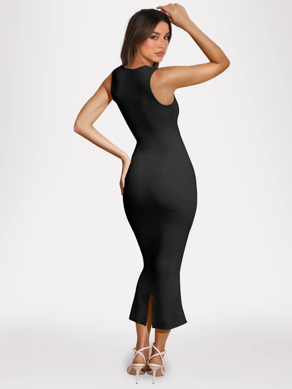 Slit Back Sleeveless Maxi Tank Dress - Goddess Vibes