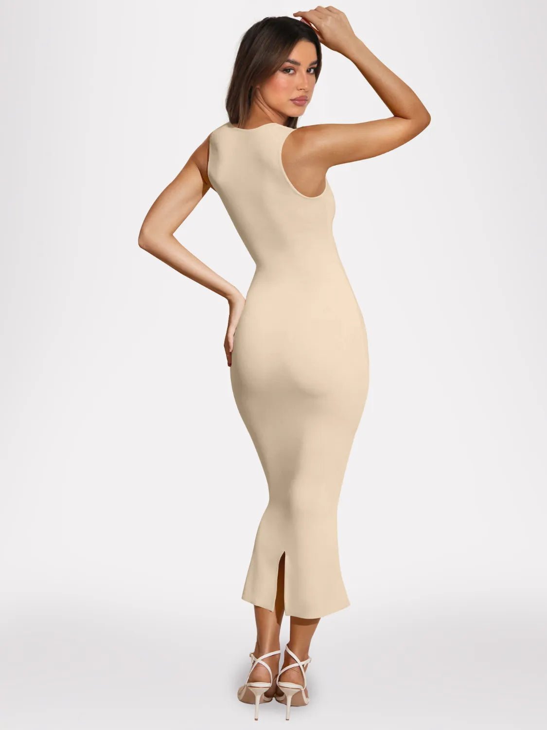 Slit Back Sleeveless Maxi Tank Dress - Goddess Vibes