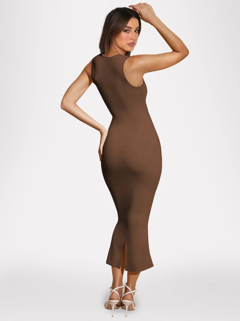 Slit Back Sleeveless Maxi Tank Dress - Goddess Vibes