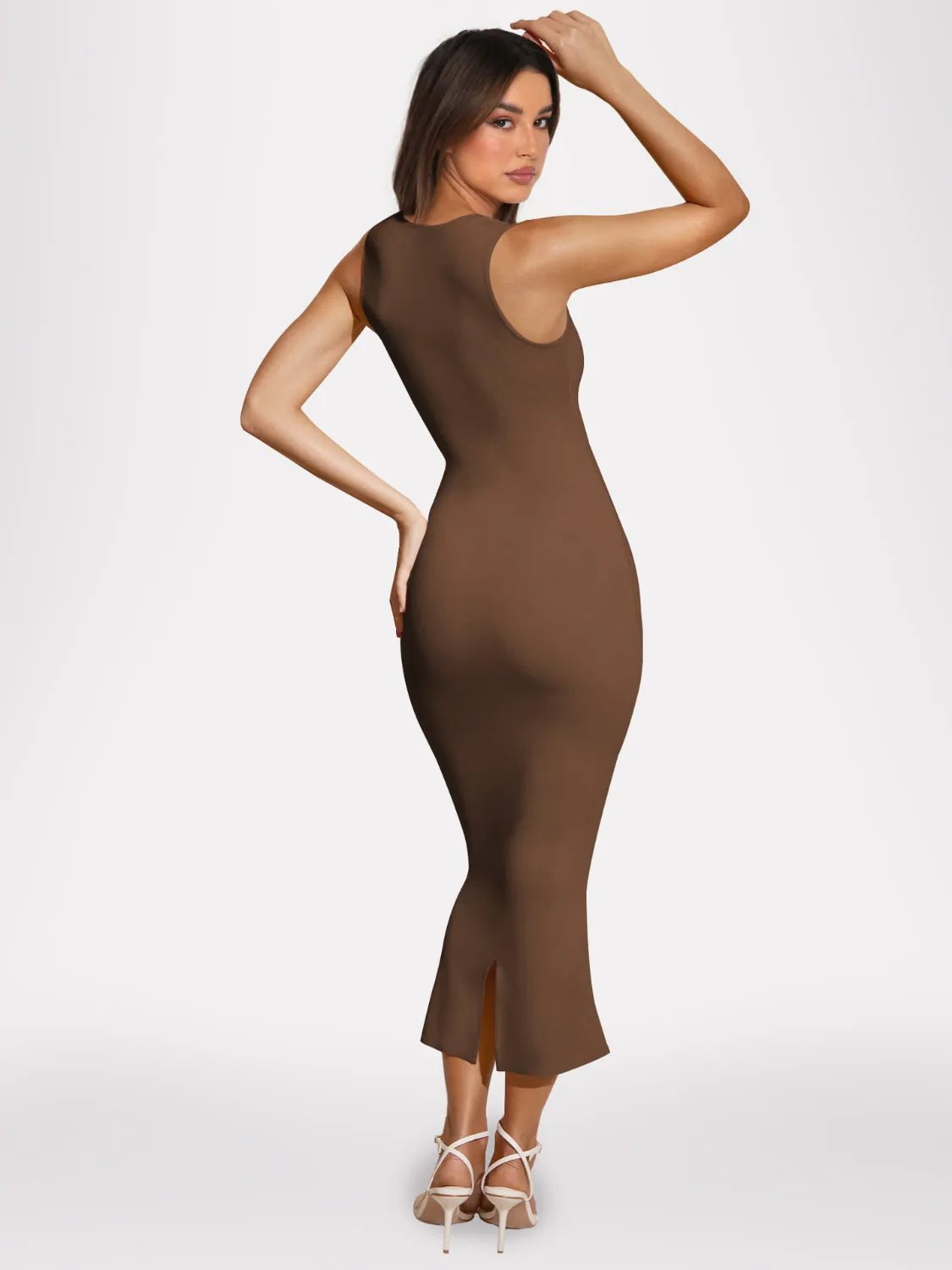 Slit Back Sleeveless Maxi Tank Dress - Goddess Vibes