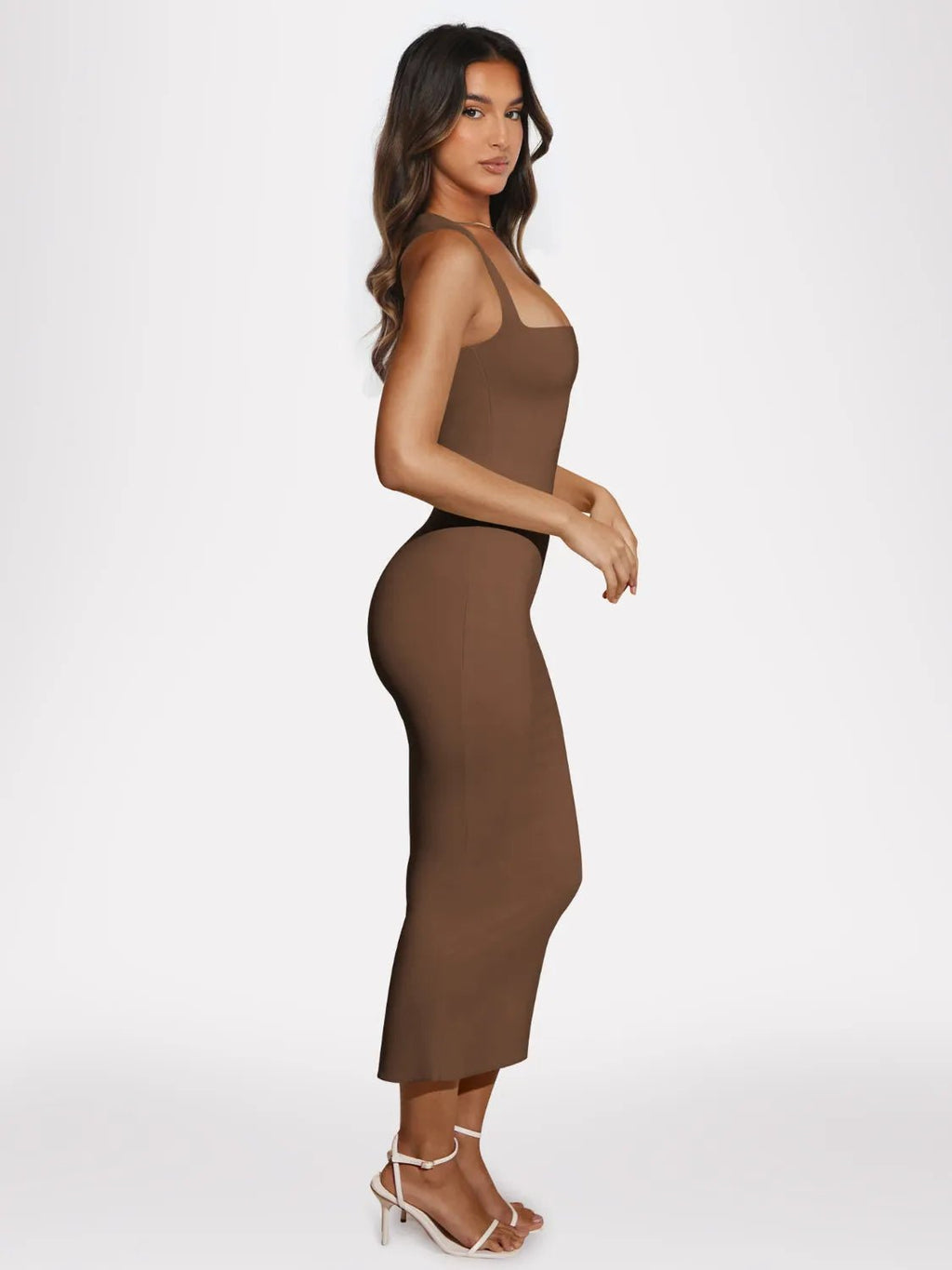 Slit Back Sleeveless Maxi Tank Dress - Goddess Vibes