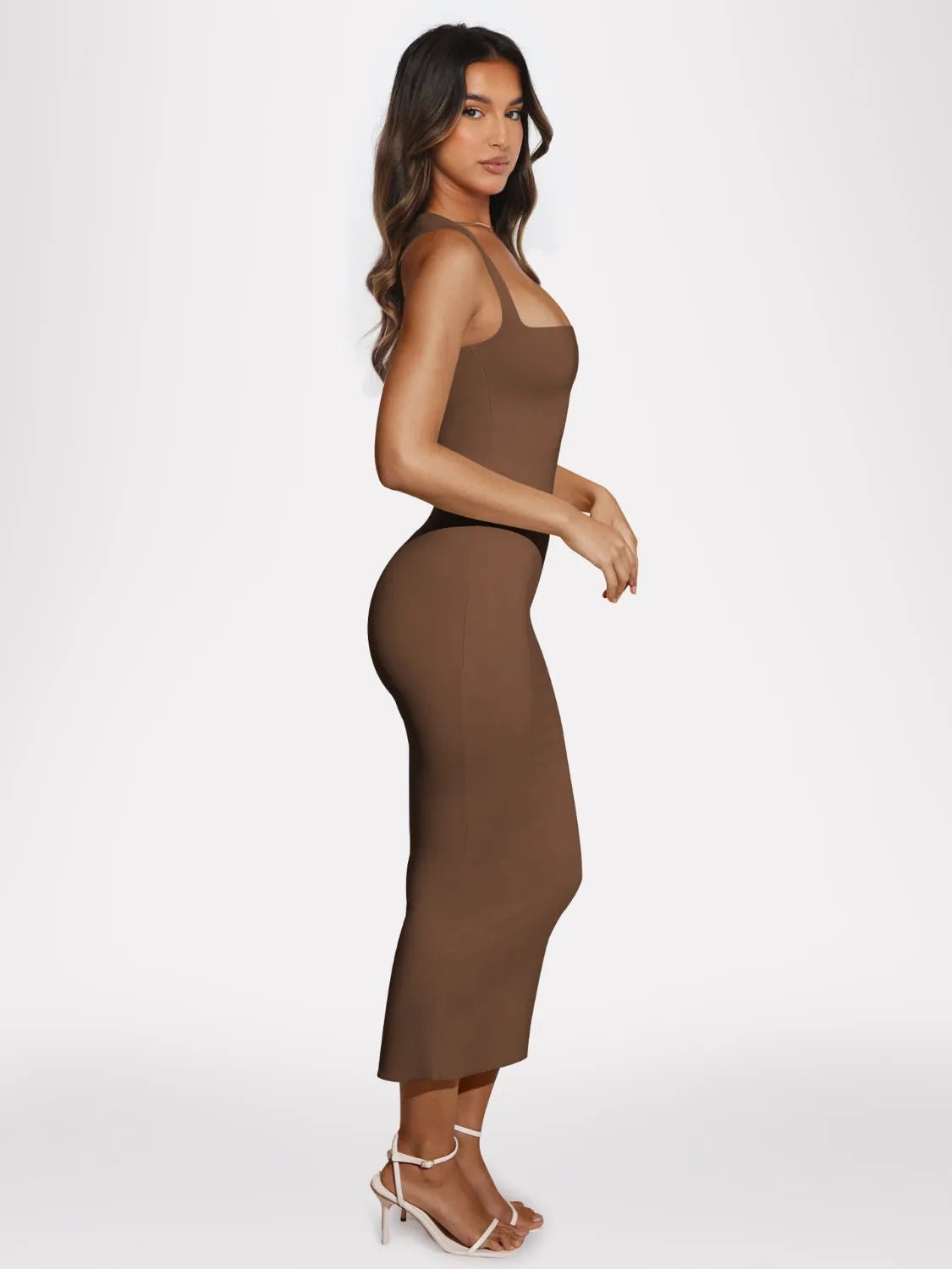 Slit Back Sleeveless Maxi Tank Dress - Goddess Vibes