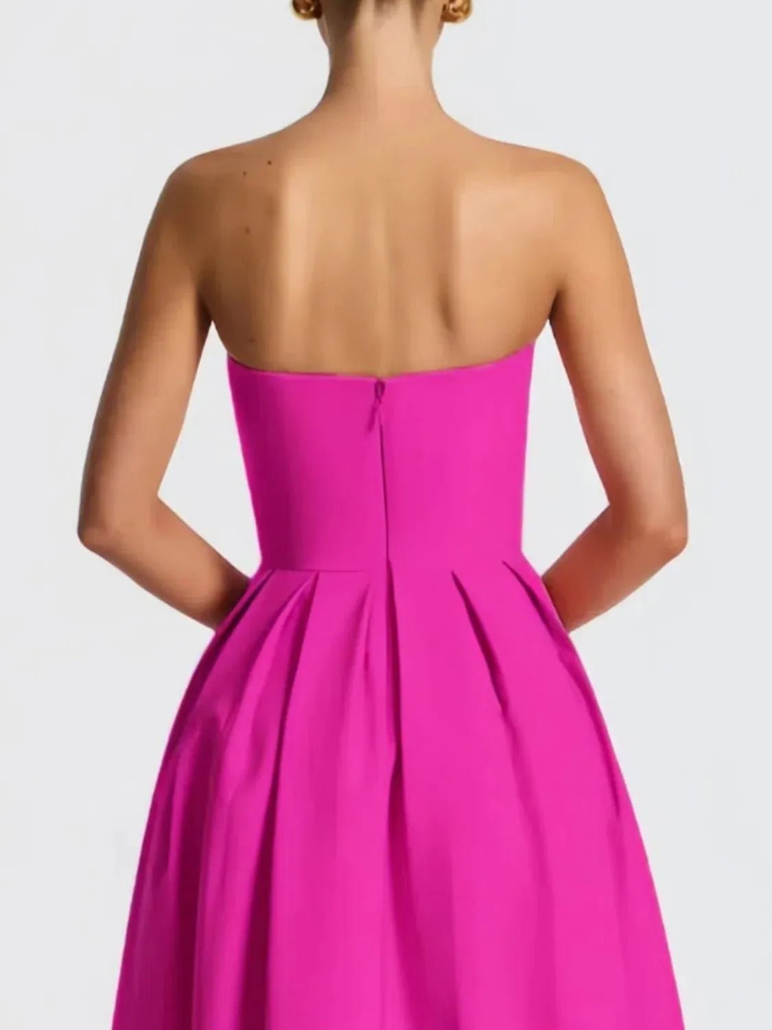 Solid Color Tube Midi Dress - Goddess Vibes