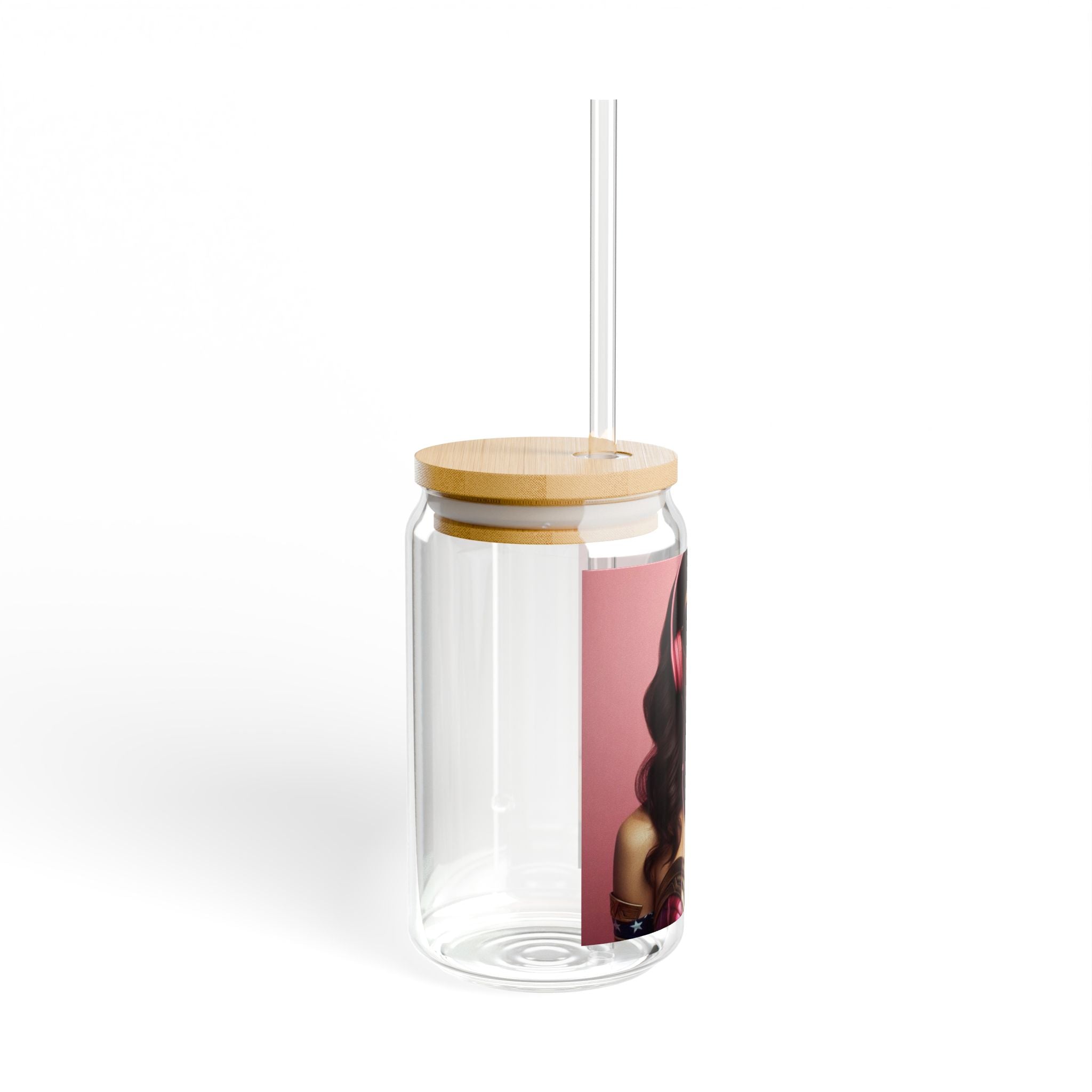 Stylish Sipper Glass, 16oz, Unique Drinkware - Goddess Vibes