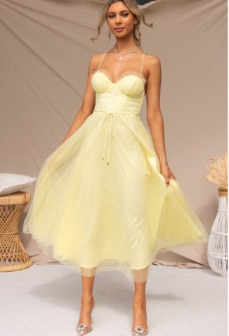 Temperament Camisole Mesh Party Evening Dress - Goddess Vibes
