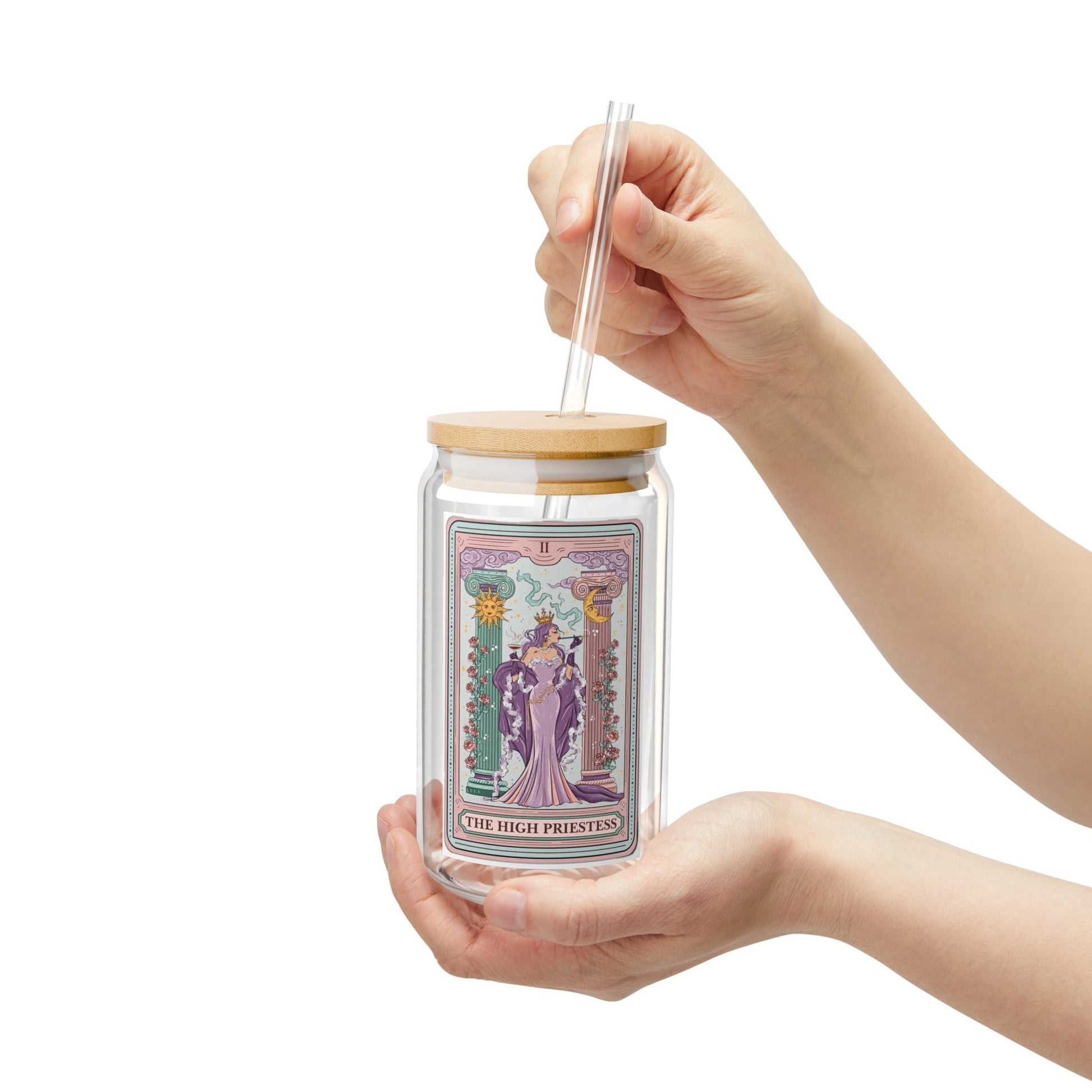 The High Priestess Elegant Glass Sipper - Goddess Vibes