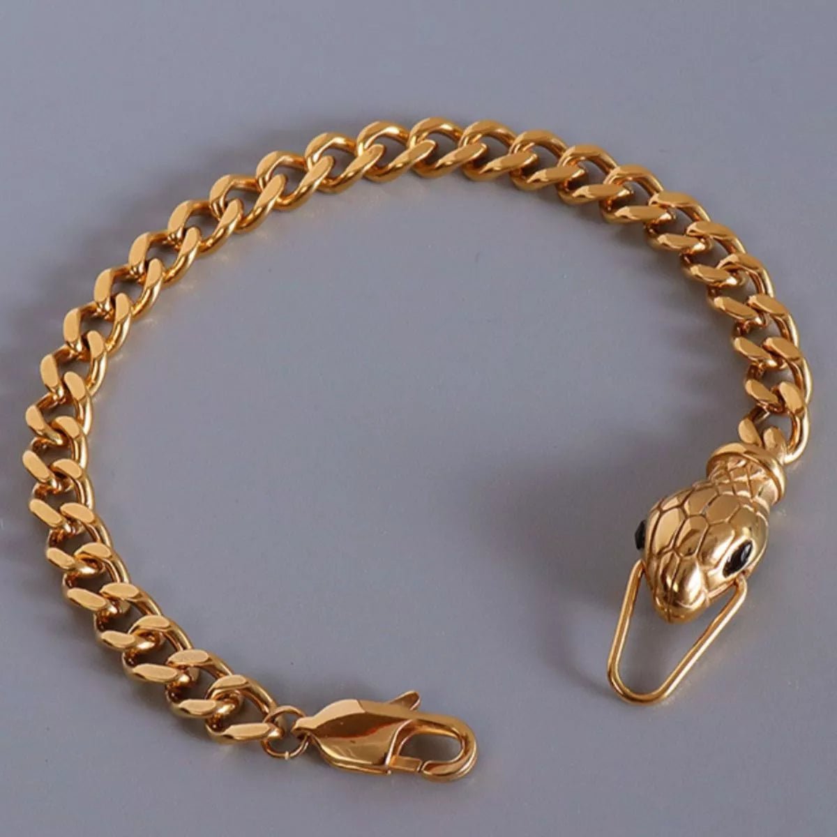Titanium Steel Zircon Snake Bracelet - Goddess Vibes