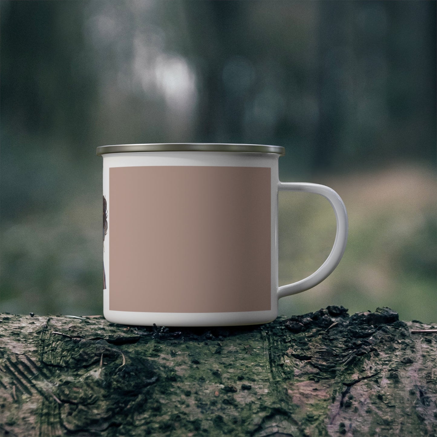 Whimsical Enamel Camping Mug, Nature Lover Gift, Cozy Cabin Drinkware, Travel Mug for Adventurers, Cute Mug for Coffee Lovers, Outdoor [...] - Goddess Vibes