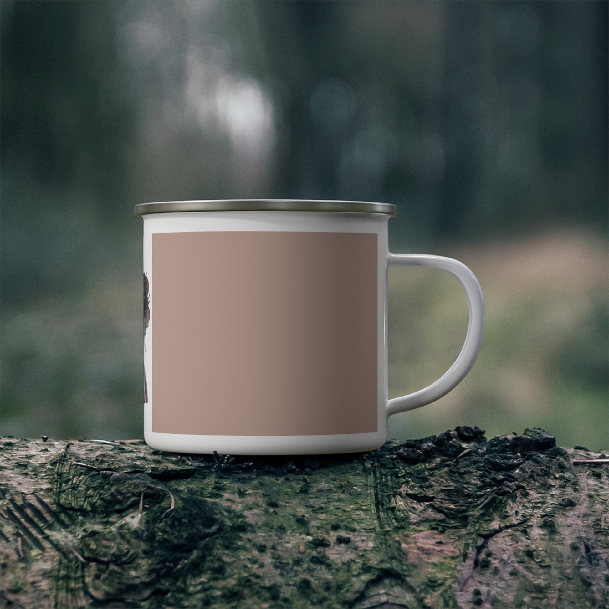 Whimsical Enamel Camping Mug, Nature Lover Gift, Cozy Cabin Drinkware, Travel Mug for Adventurers, Cute Mug for Coffee Lovers, Outdoor [...] - Goddess Vibes