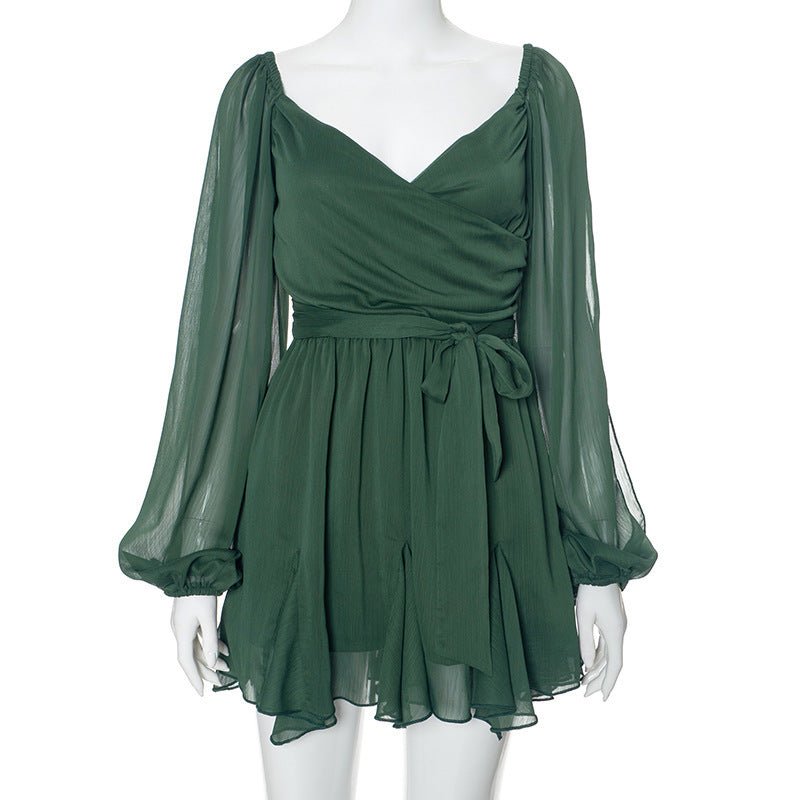 Women's Solid Color Slim Fit Short Dress - Goddess Vibes